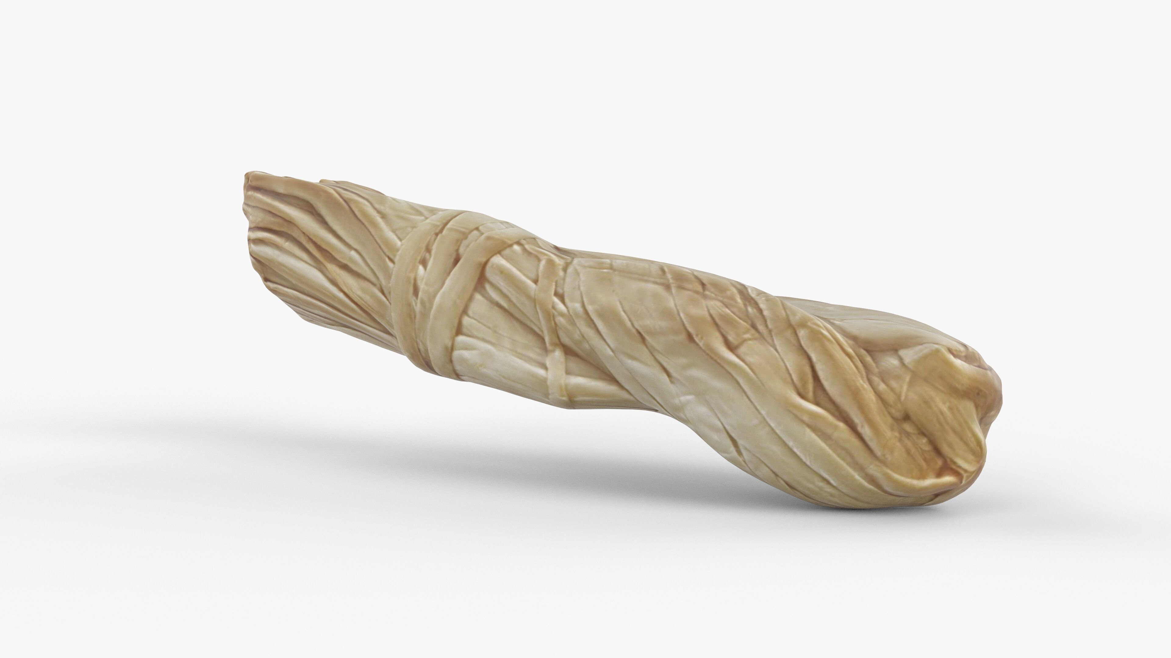 Photorealistic 3D scan of suluguni cheese braid Low-poly 3D model_5