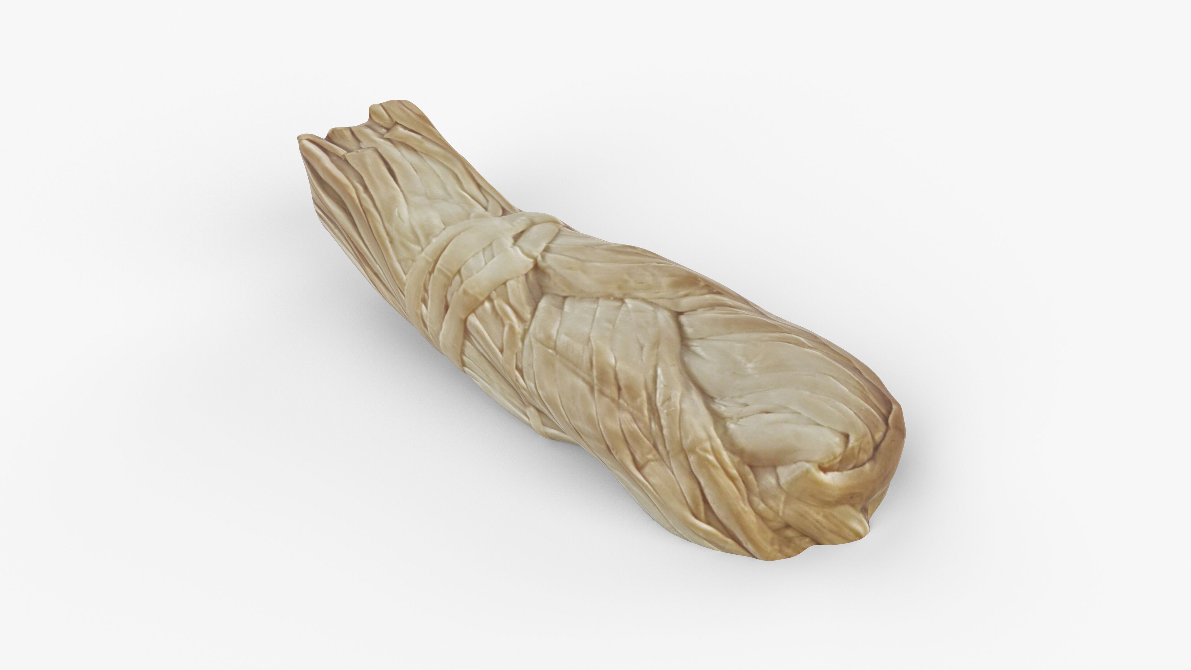 Photorealistic 3D scan of suluguni cheese braid Low-poly 3D model_7