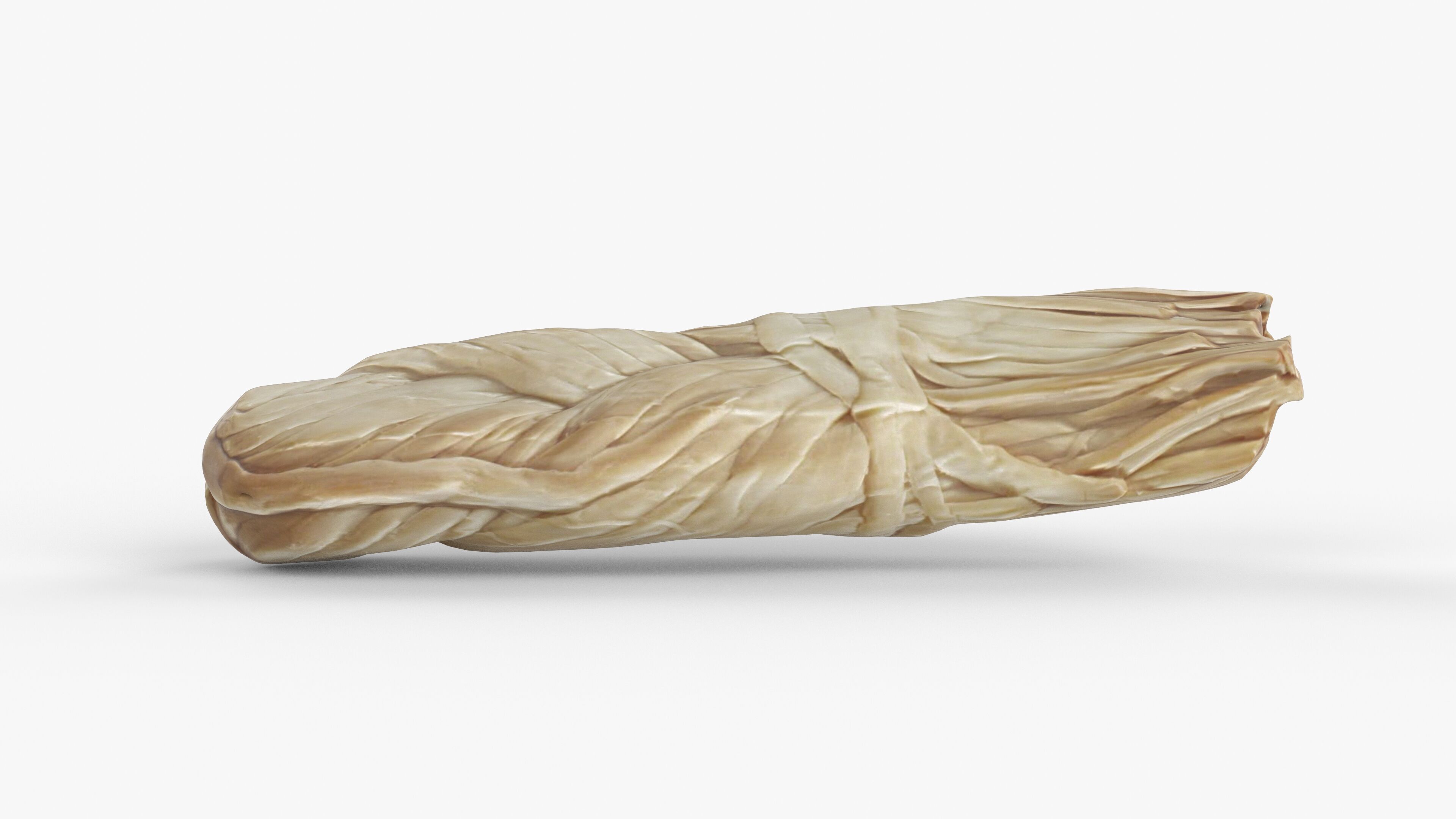 Photorealistic 3D scan of suluguni cheese braid Low-poly 3D model_3