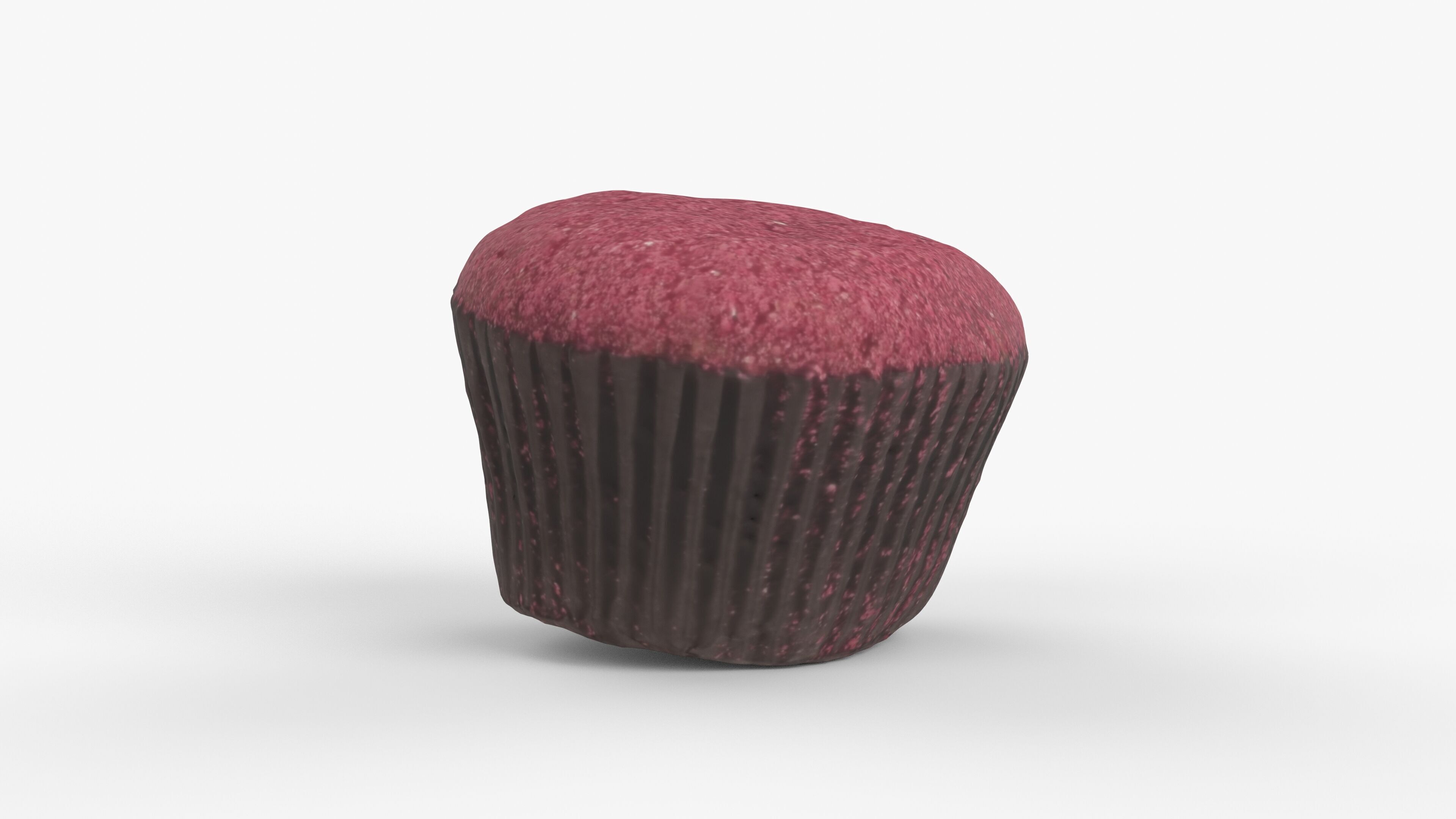 Photorealistic 3D scan of cupcakes muffin Low-poly 3D model_2