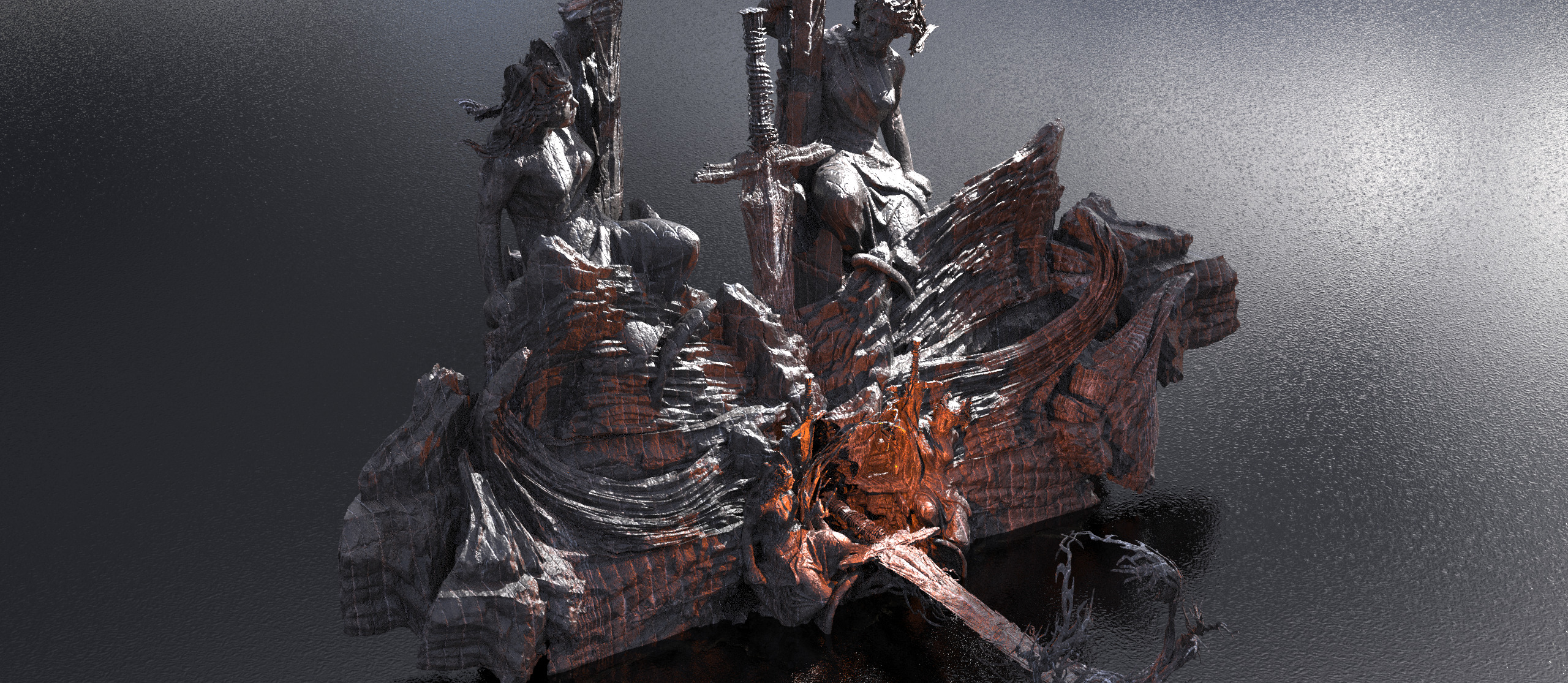 Avalon Gate mountain 3D model_1