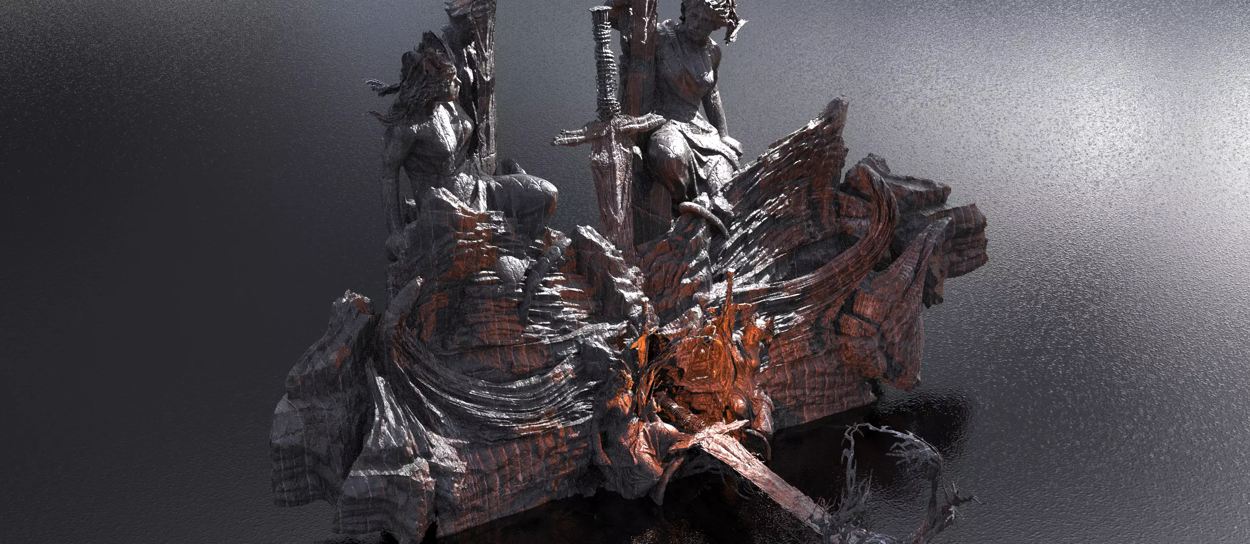 Avalon Gate mountain 3D model_0