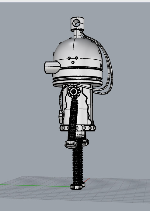 Robot pendant 3D model_6