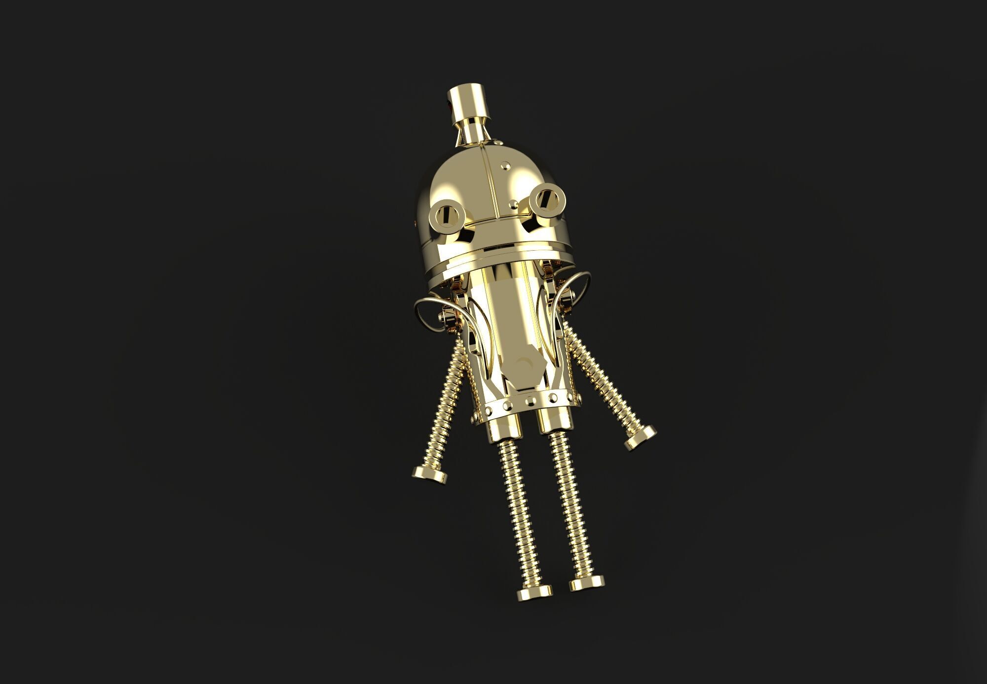 Robot pendant 3D model_1