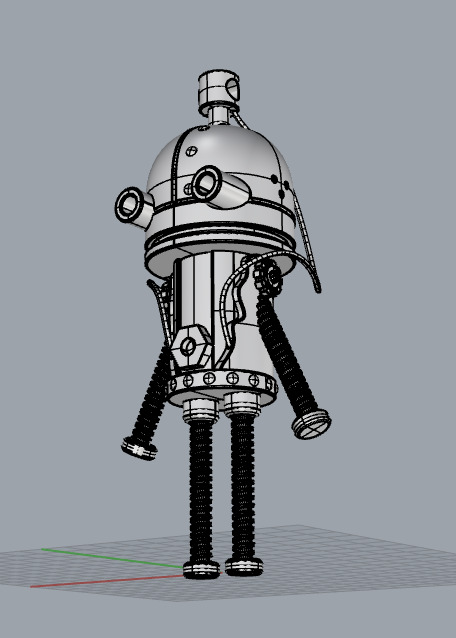 Robot pendant 3D model_4