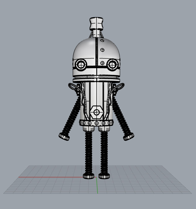 Robot pendant 3D model_5