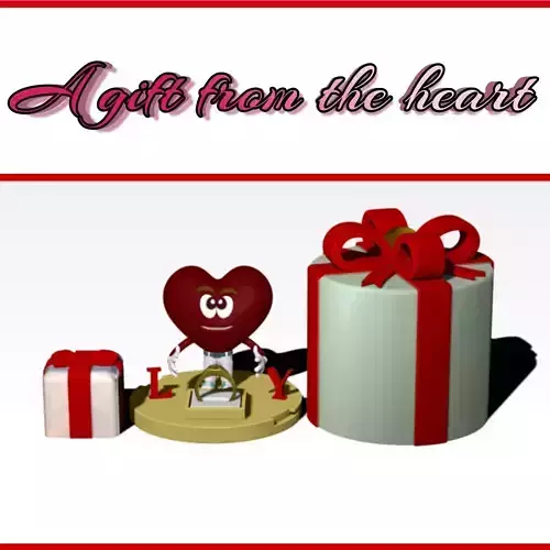 A gift from the heart 3D print model