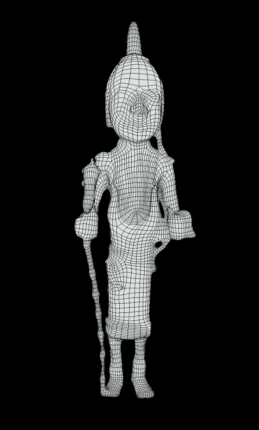 Royal Messenger probably Udo style Low-poly 3D model_10