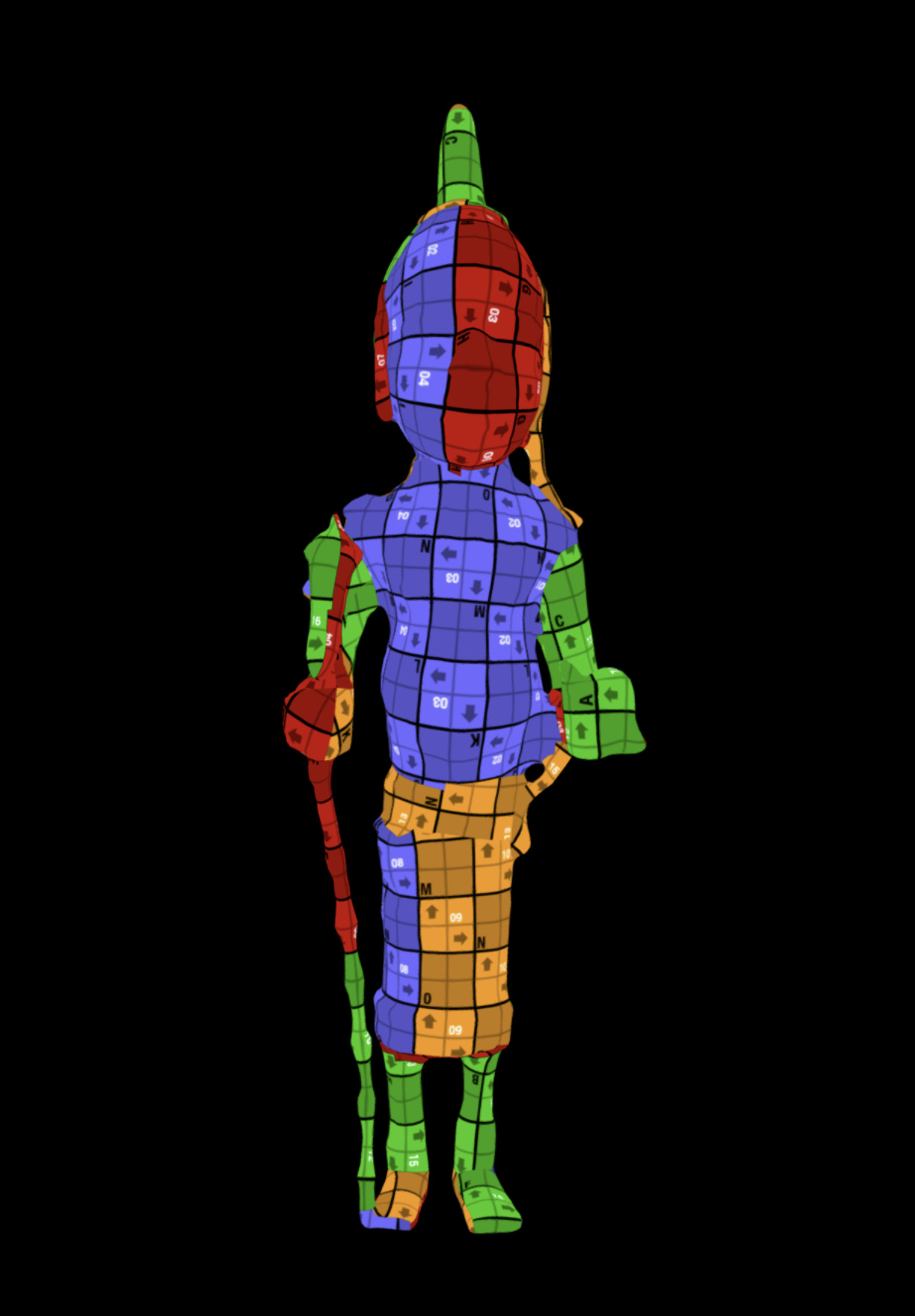 Royal Messenger probably Udo style Low-poly 3D model_11