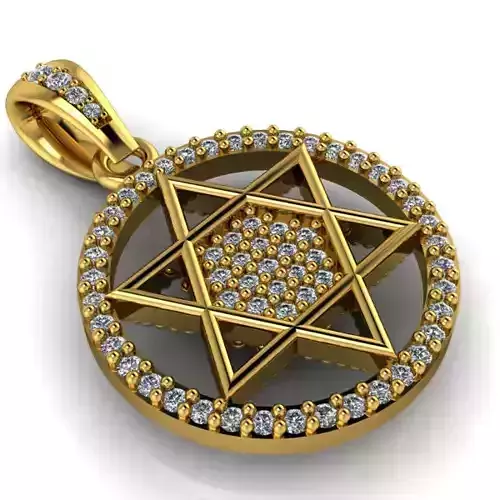 Iced Star of David Pendant  3D print model