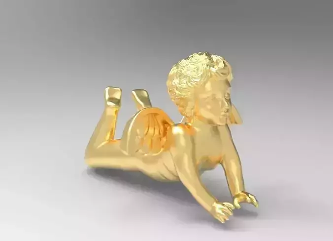 baby angel sculpture 3D model