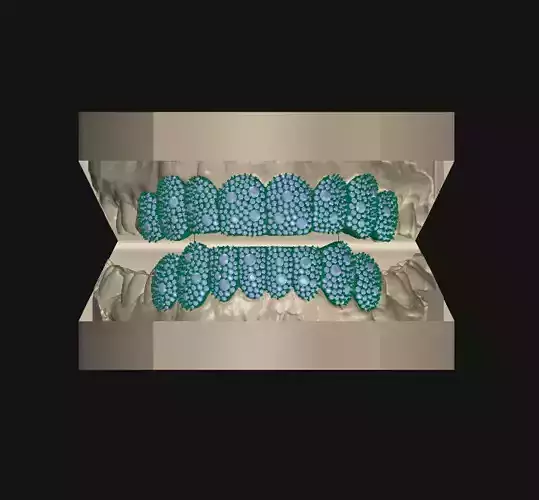 Grillz mosaic setting 8x8