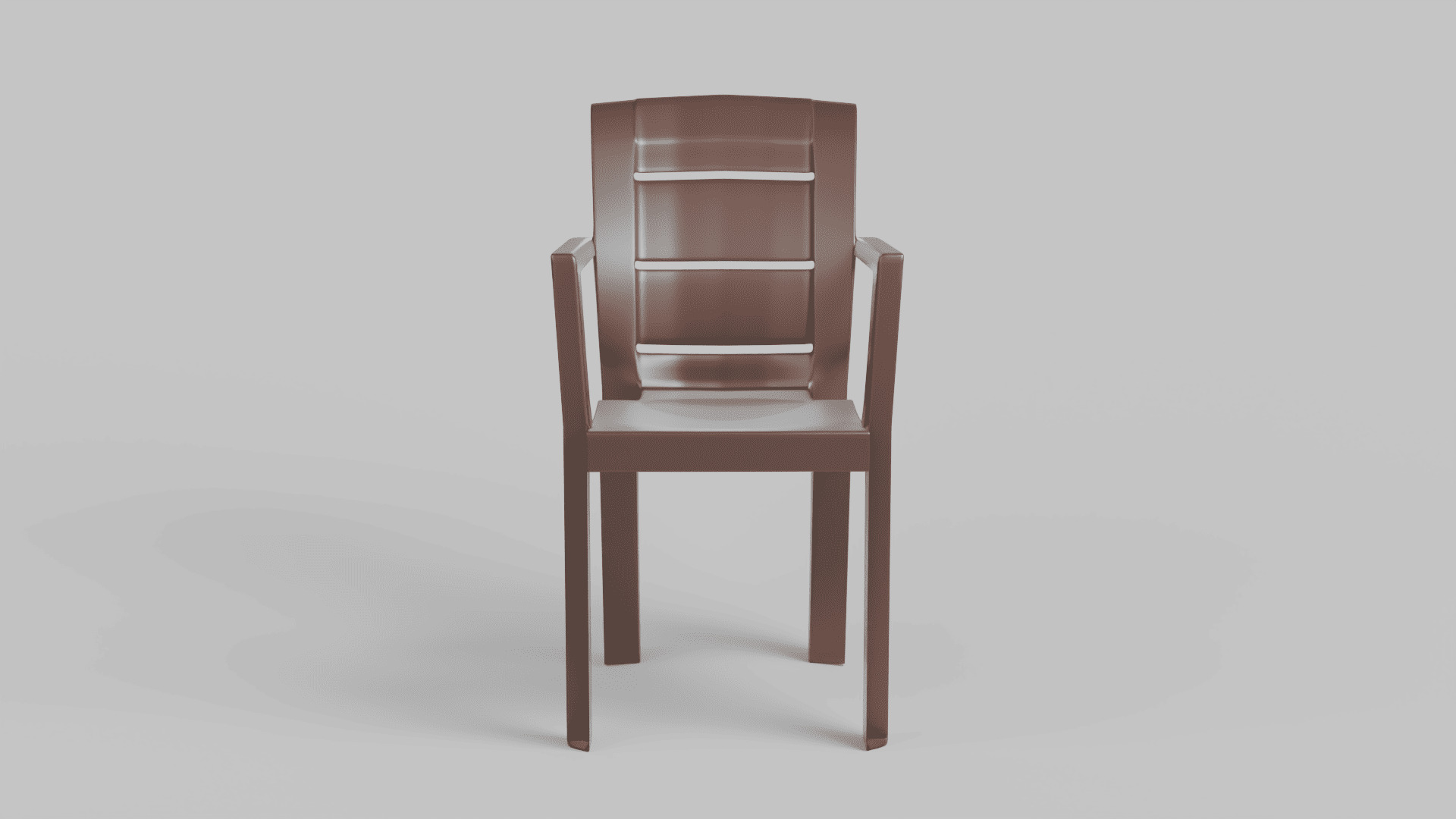 Plastic Chair Low-poly 3D model_1
