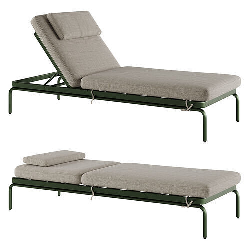 Taormina chaise lounge 3D model