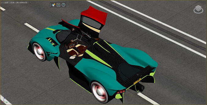 A red Aston Martin 3D print model