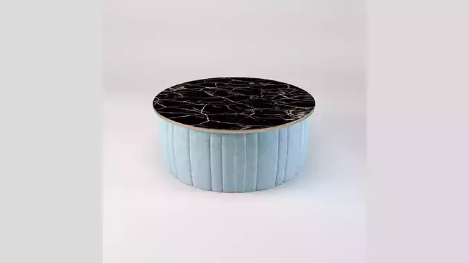 Round Marble Table Low-poly 3D model