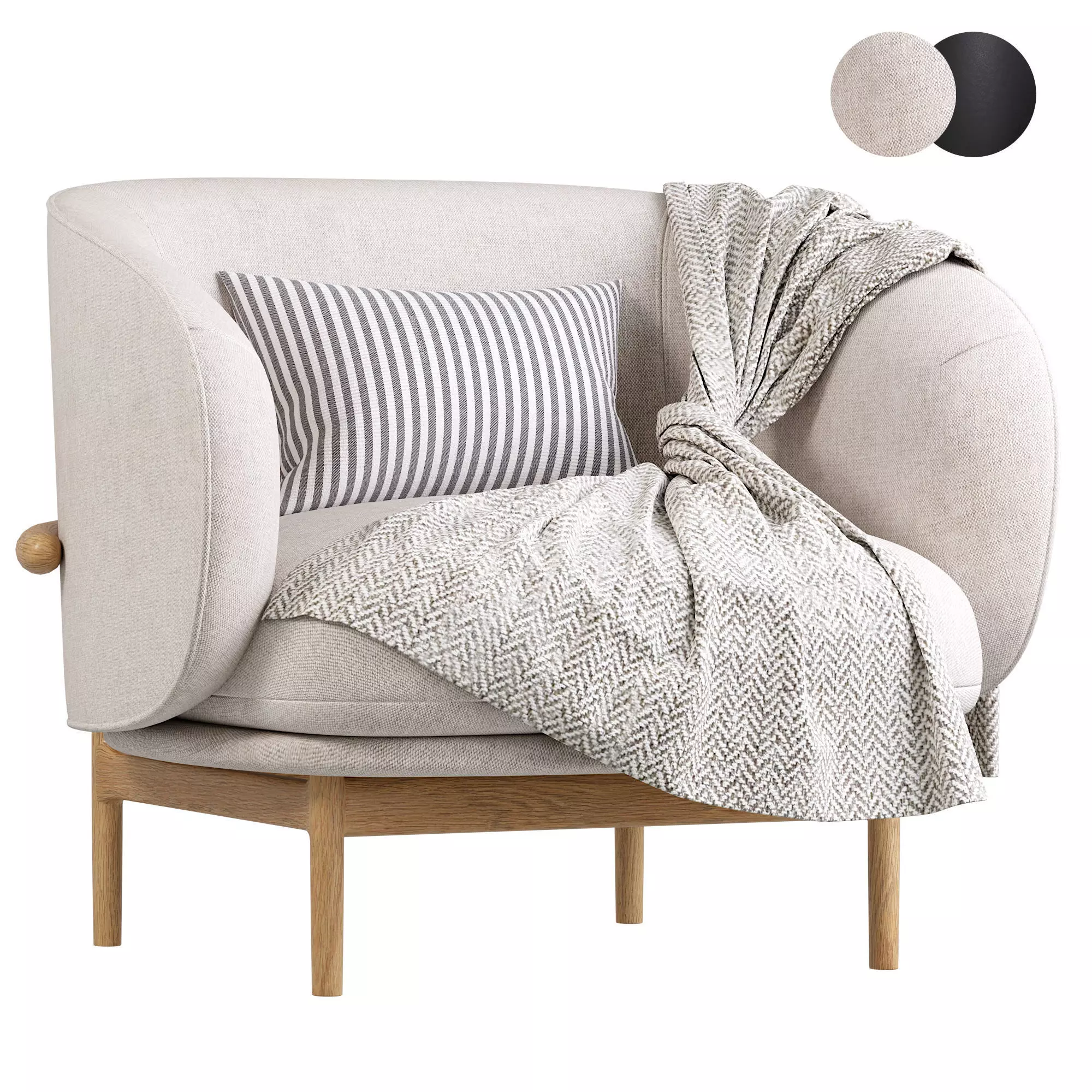 Mela lounge trimmed Low-poly 3D model