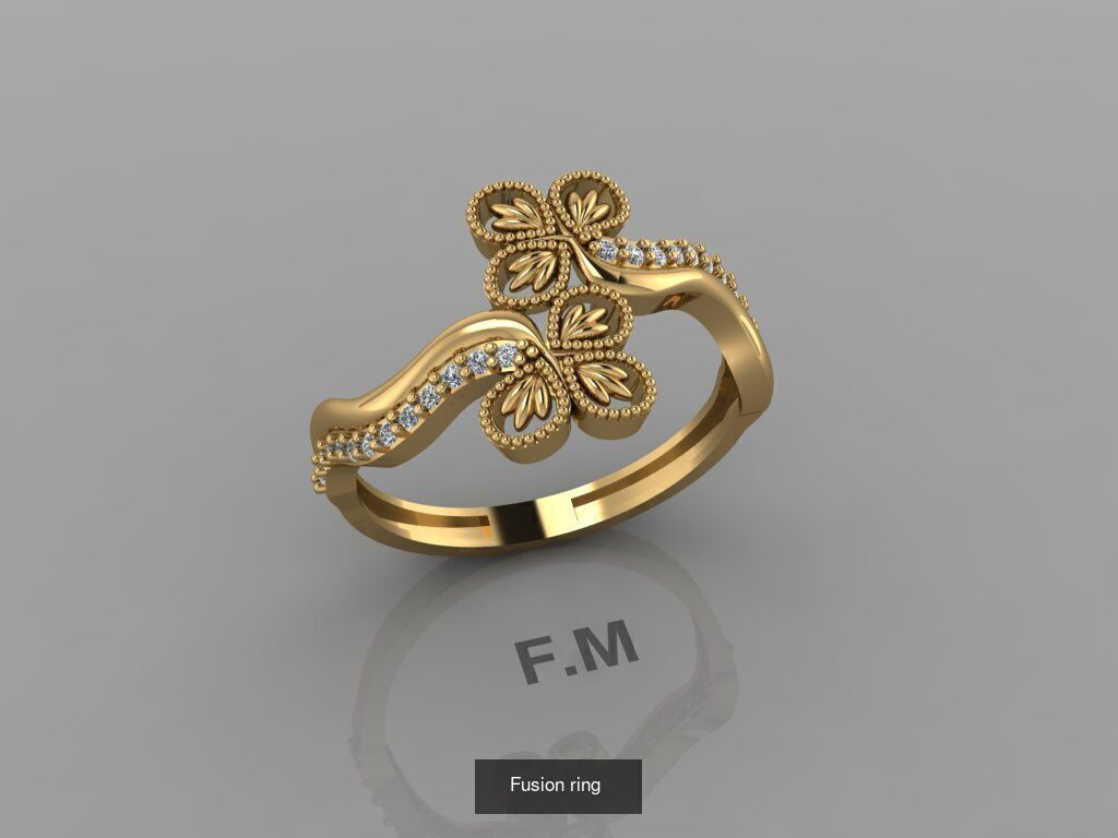 Ring Love fuison Lux women  3D Model Collection_4