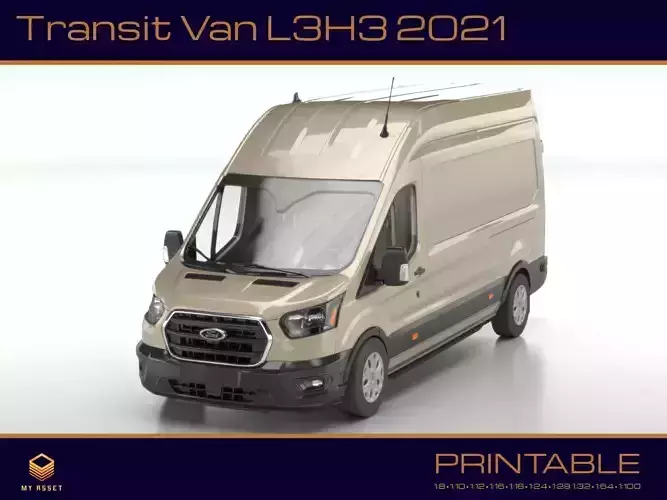 Transit Van L3H3 2021 3D print model