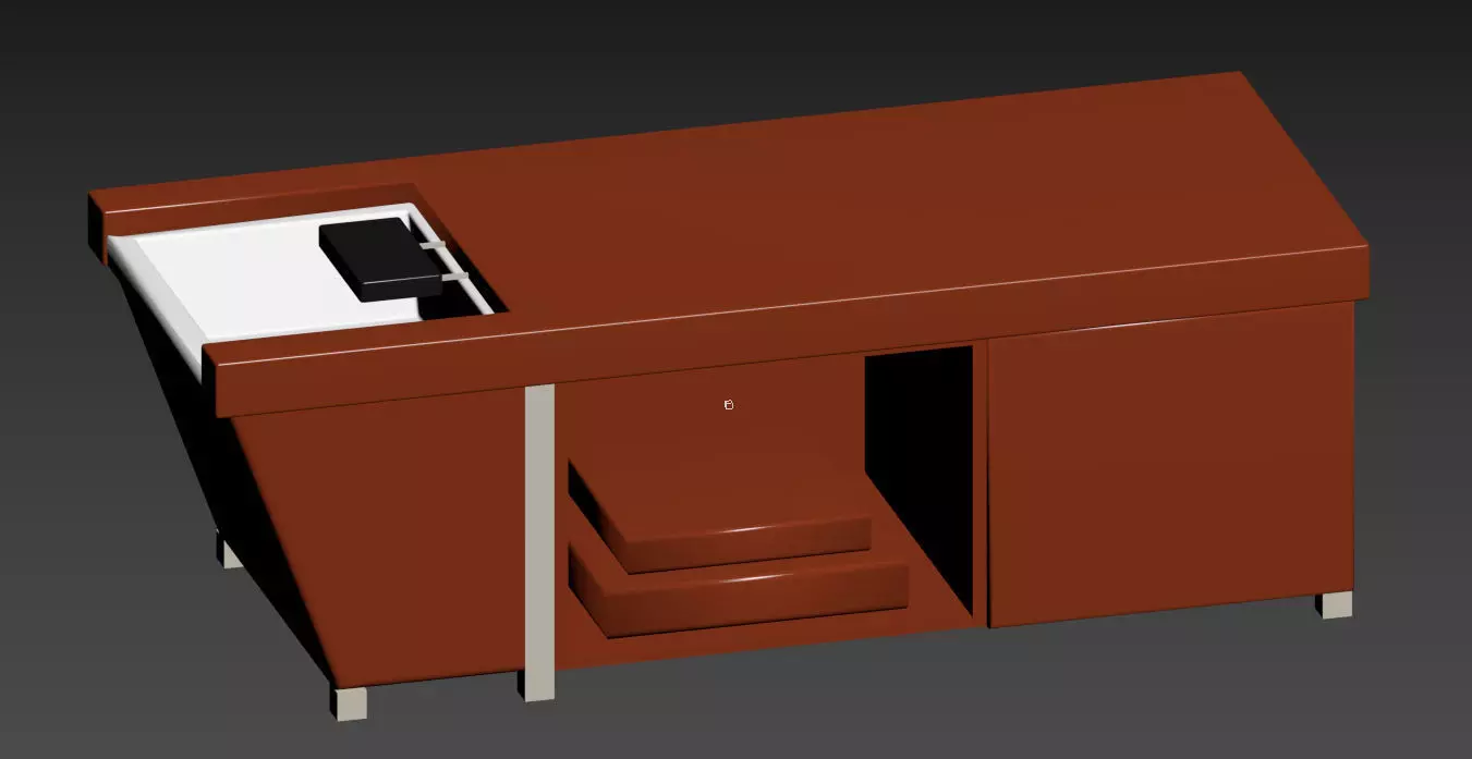 Shampoo bed 3D model_0