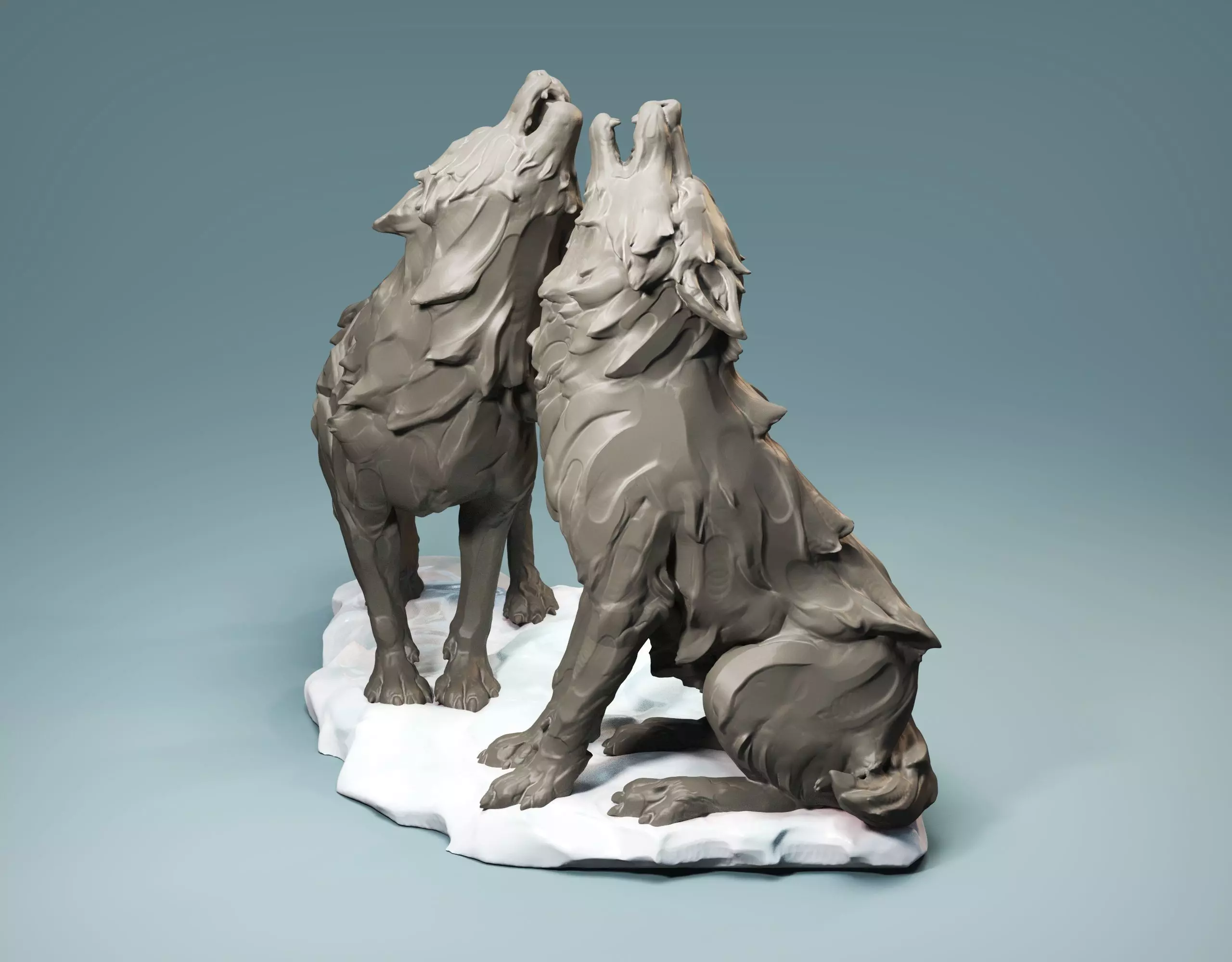 Wolf Howl 3D print model