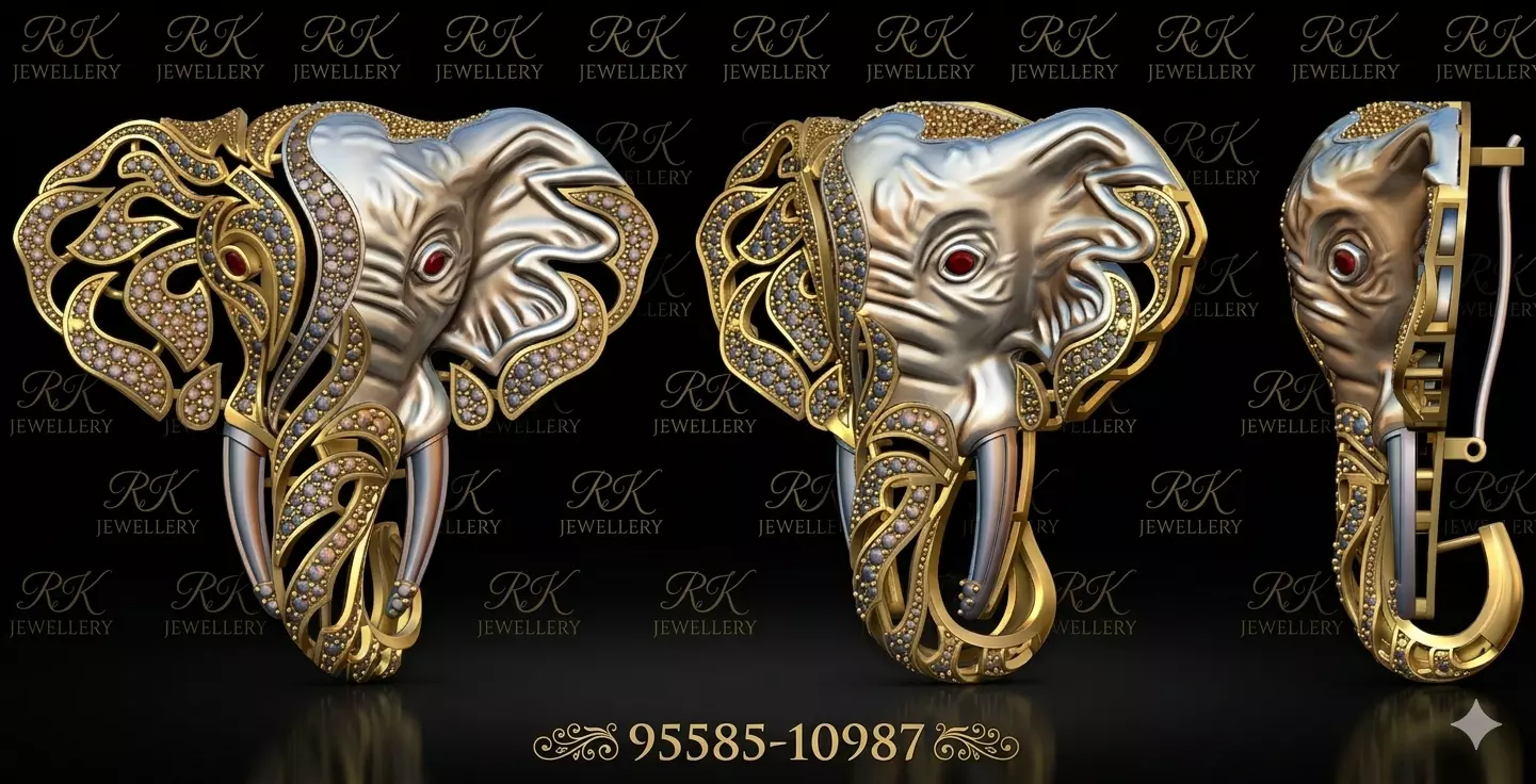 ELEPHANT BROOCH 3D print model