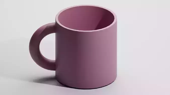 3D Mug Low-poly 3D model