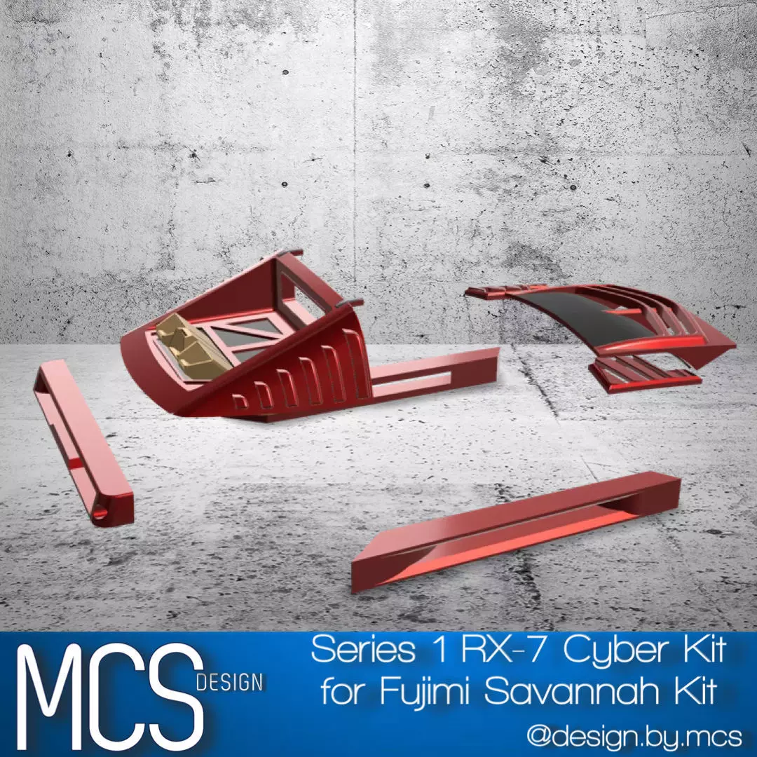 Cyberpunk Widebody extension kit for RX7 3D print model_0