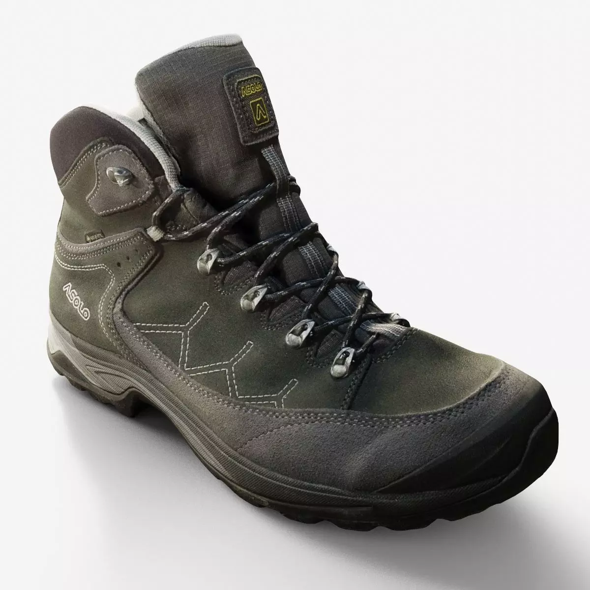 Scanned mountain boot Low-poly 3D model