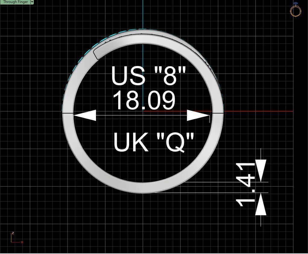 Crossover Bands Ring 3D Model  High-Quality Jewelry CAD Design 3D print model_10