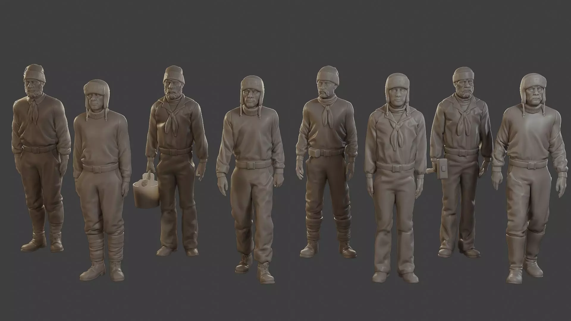 1900 Antartic Sailor ANS1 Pack 1 3D Model Collection_0