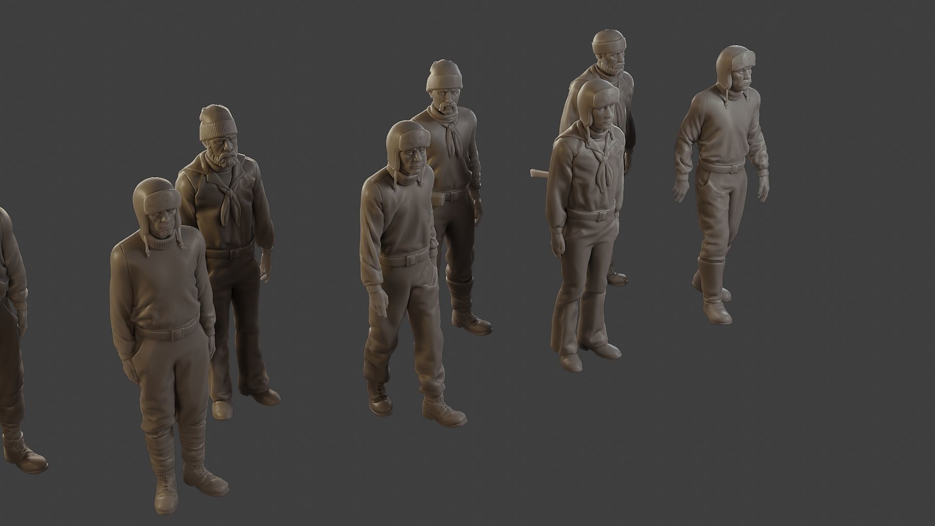 1900 Antartic Sailor ANS1 Pack 1 3D Model Collection_12