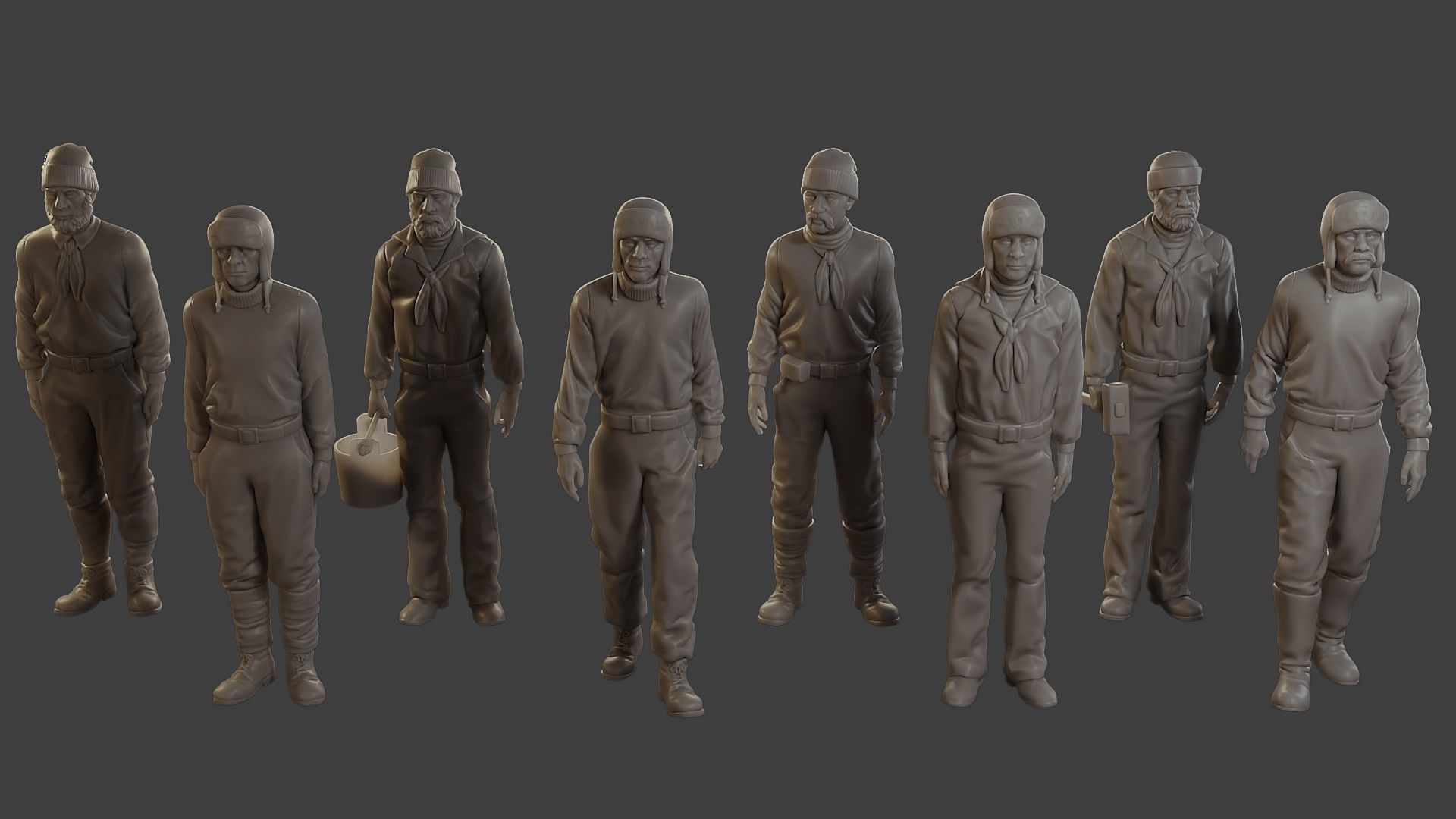 1900 Antartic Sailor ANS1 Pack 1 3D Model Collection_1