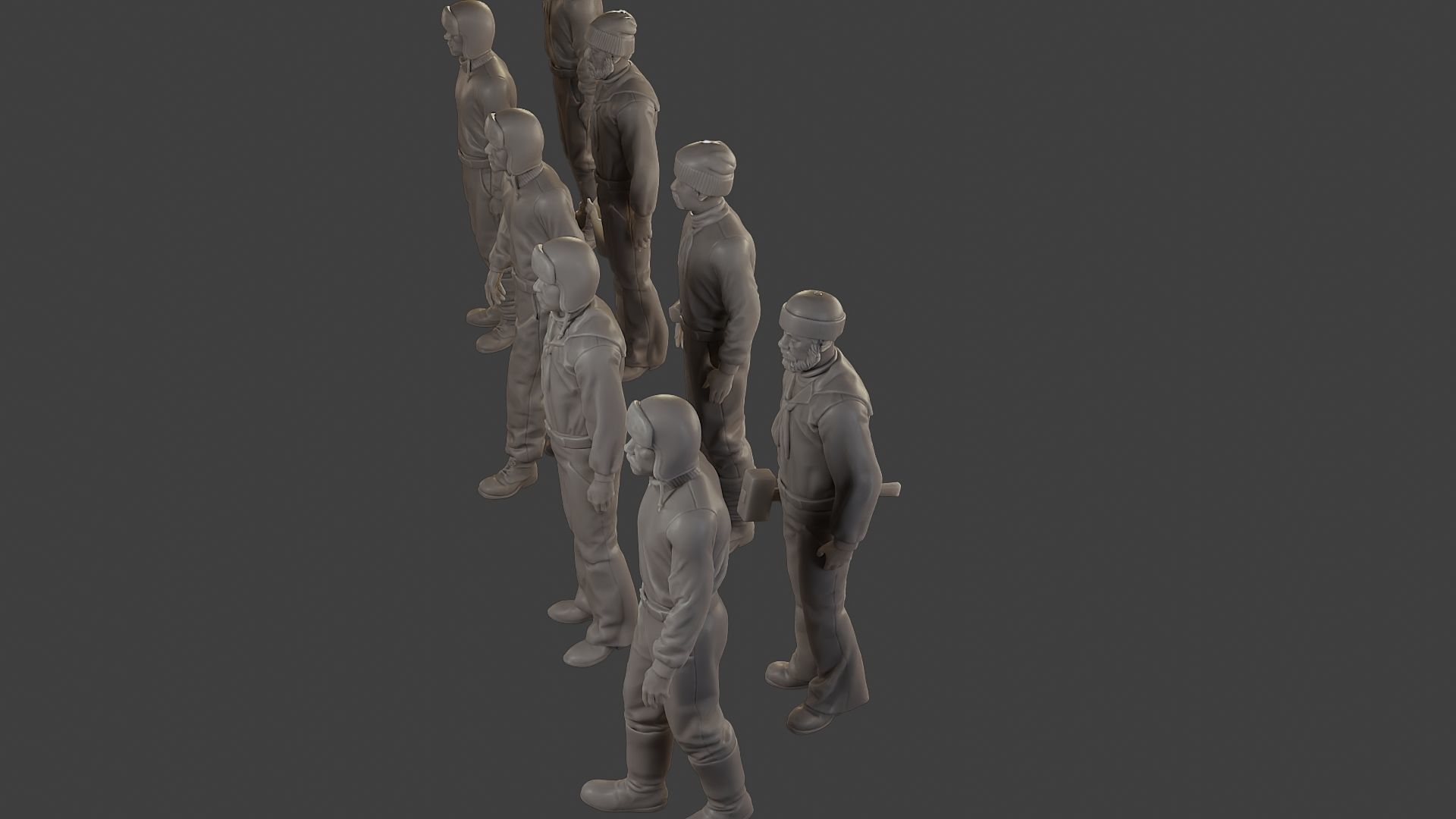 1900 Antartic Sailor ANS1 Pack 1 3D Model Collection_21