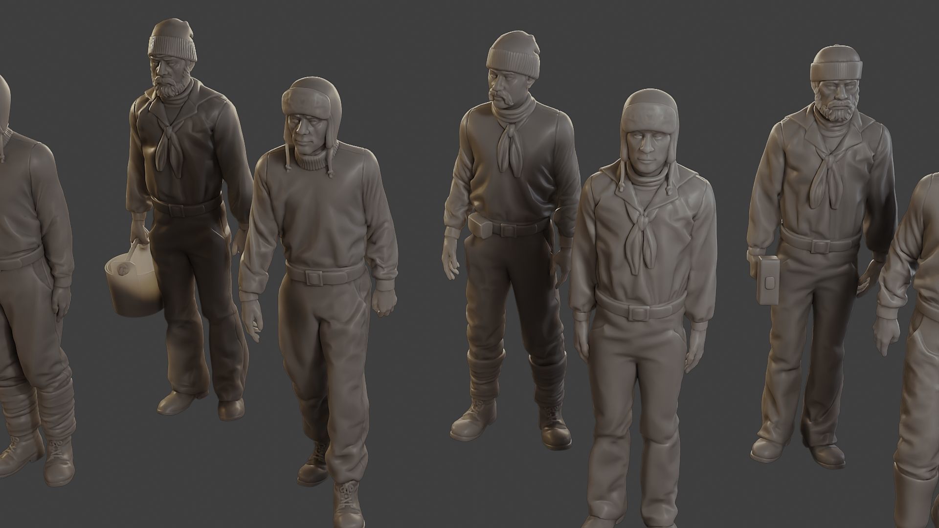 1900 Antartic Sailor ANS1 Pack 1 3D Model Collection_24