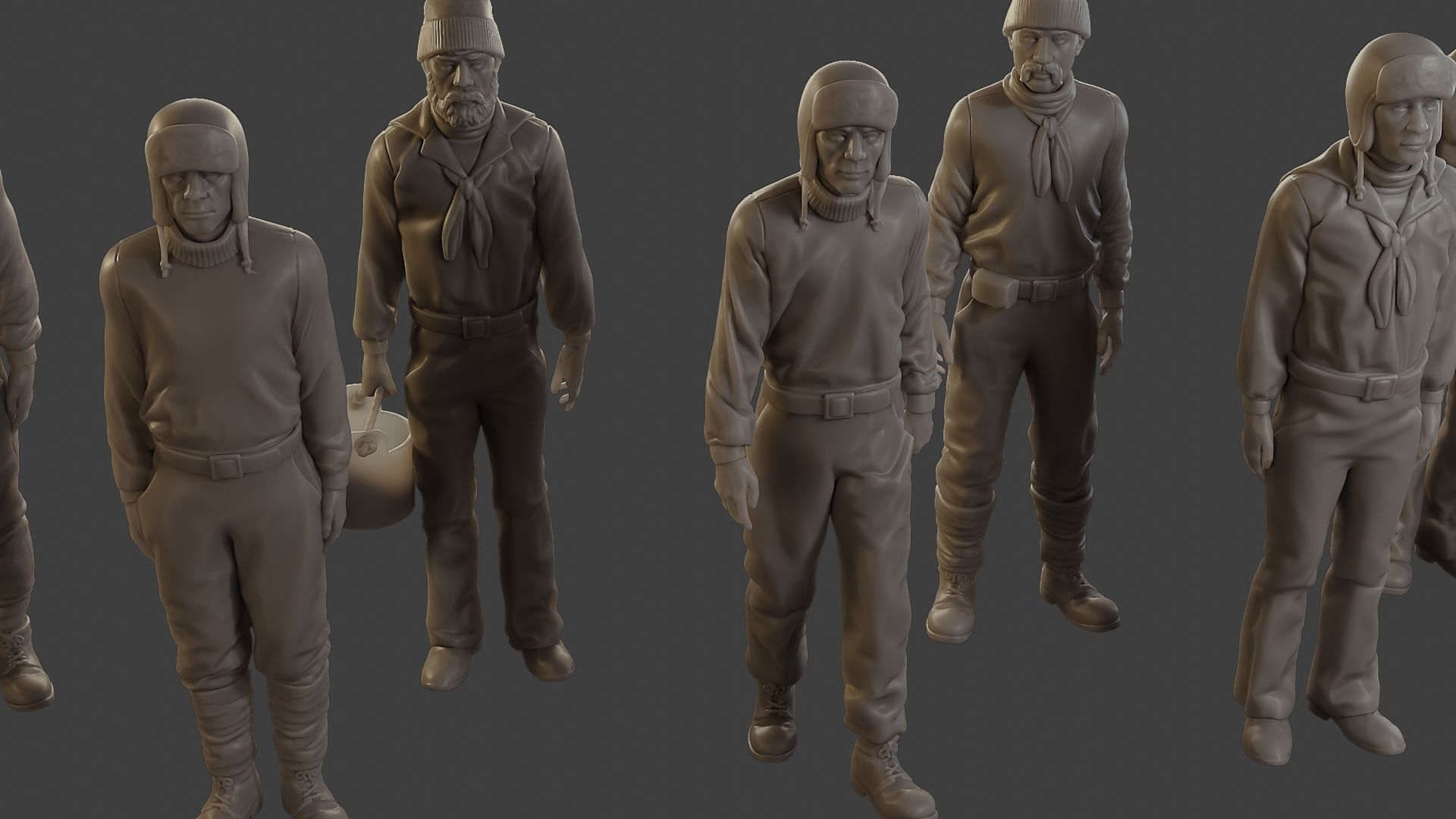 1900 Antartic Sailor ANS1 Pack 1 3D Model Collection_26