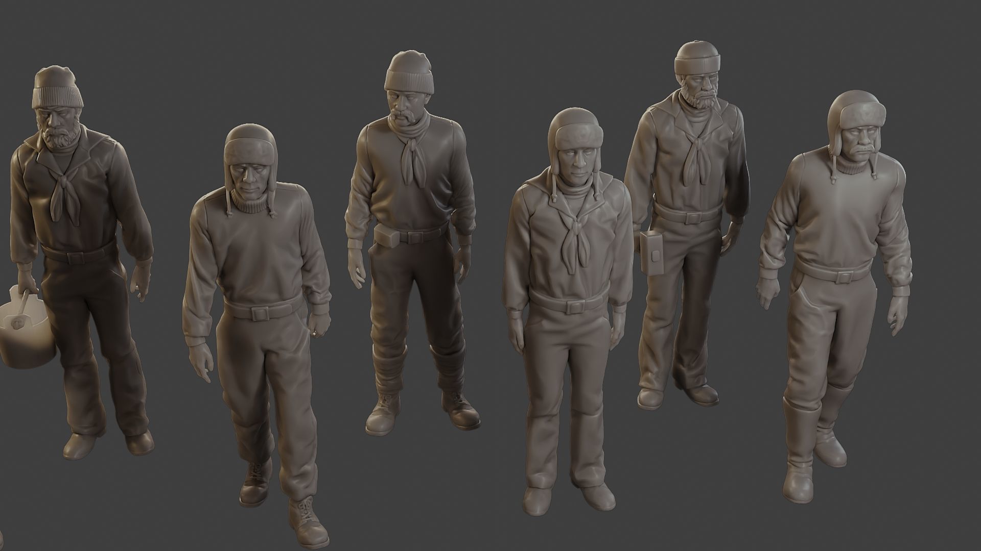 1900 Antartic Sailor ANS1 Pack 1 3D Model Collection_23