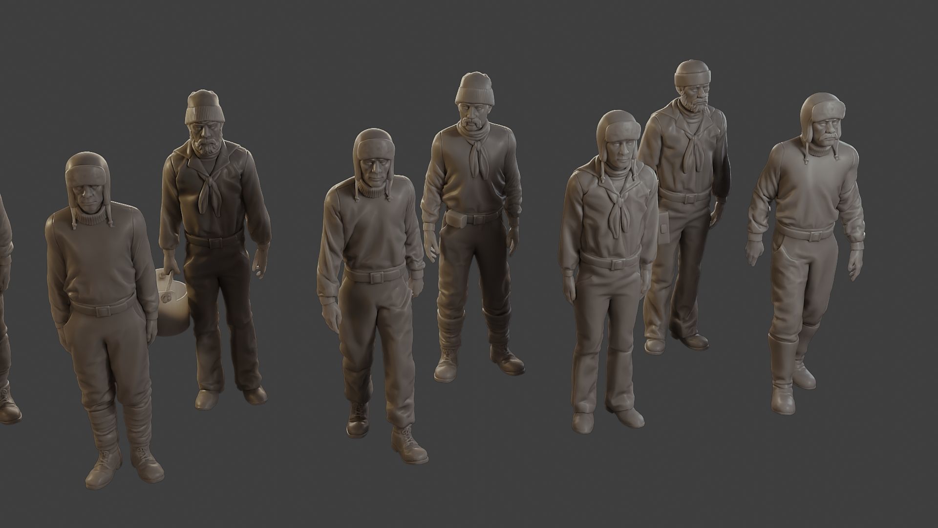 1900 Antartic Sailor ANS1 Pack 1 3D Model Collection_11