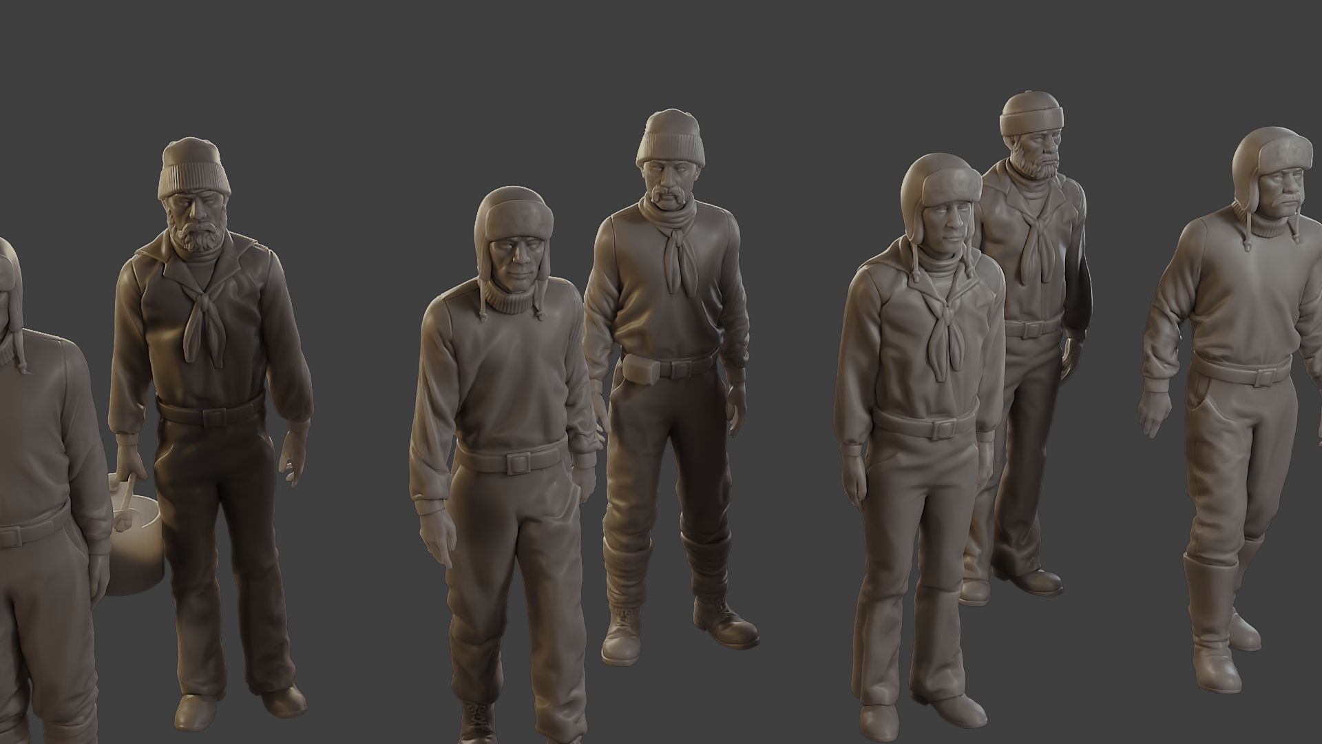 1900 Antartic Sailor ANS1 Pack 1 3D Model Collection_27