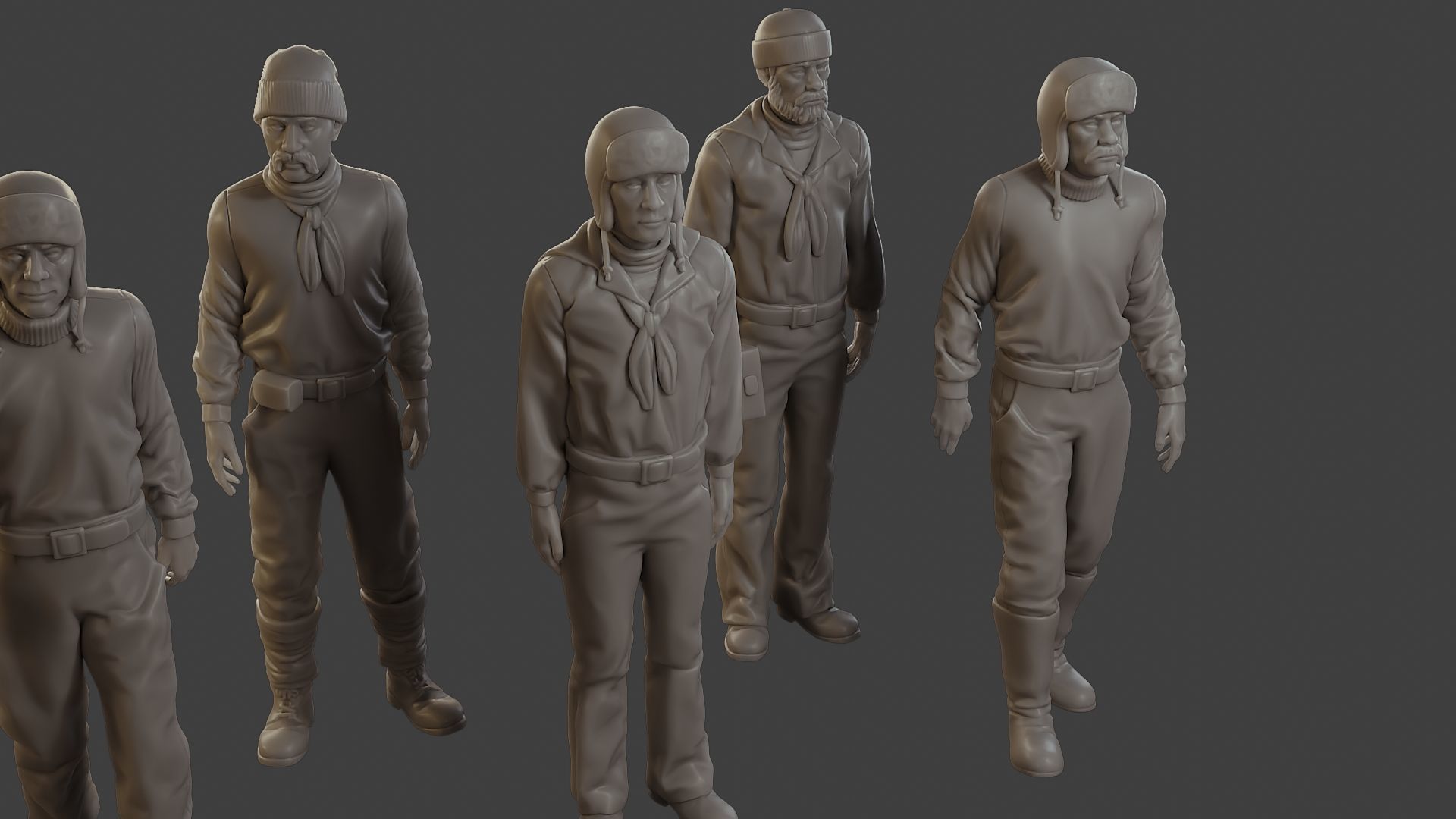 1900 Antartic Sailor ANS1 Pack 1 3D Model Collection_25