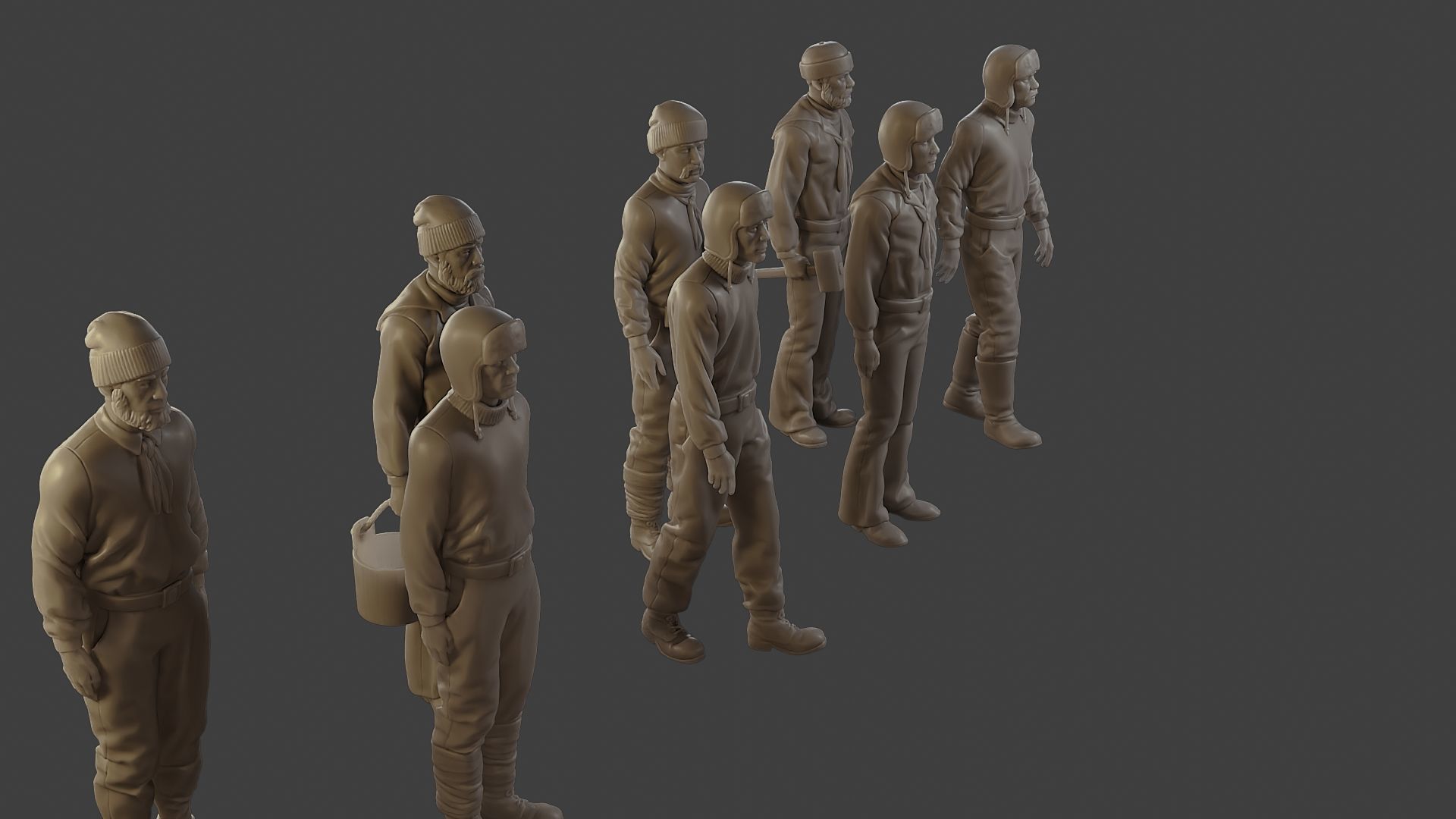 1900 Antartic Sailor ANS1 Pack 1 3D Model Collection_13
