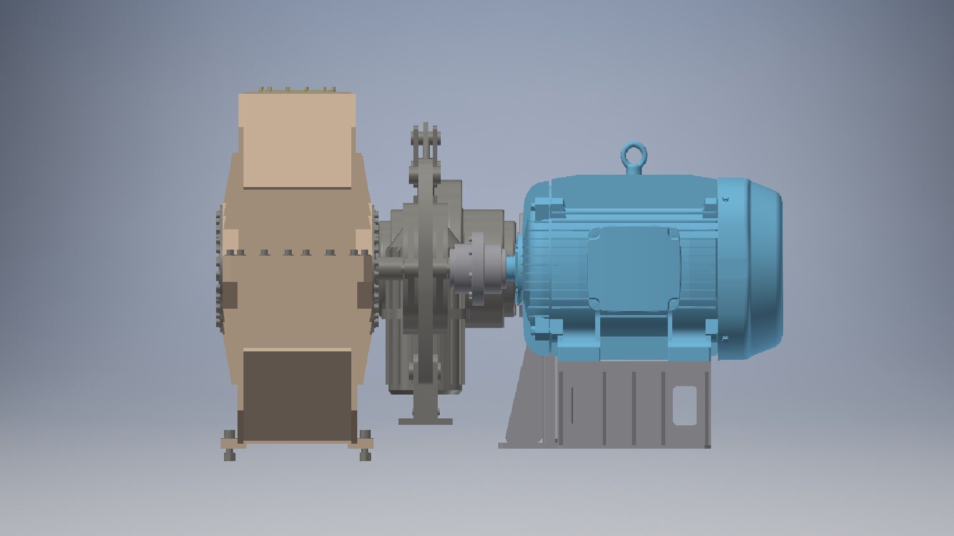 3 Speeds reducer gearbox 3D model_3