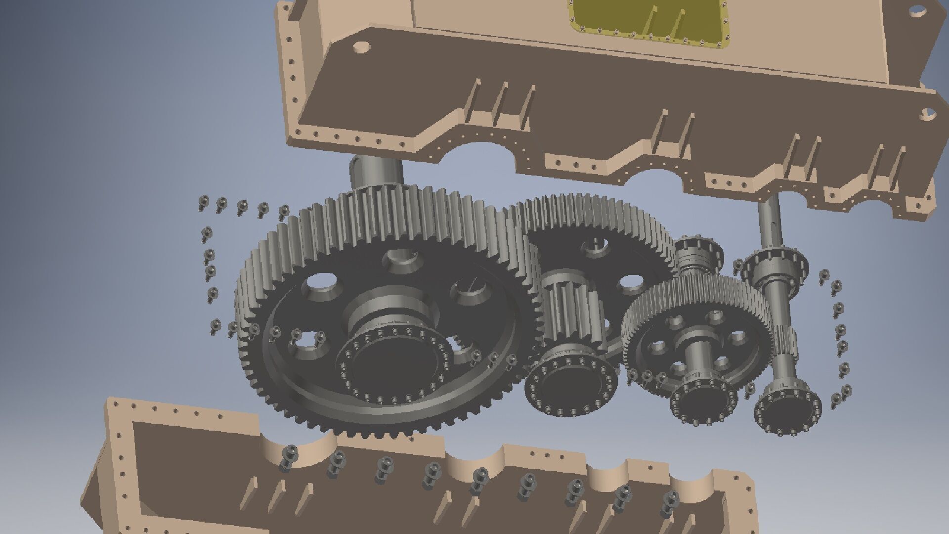 3 Speeds reducer gearbox 3D model_17