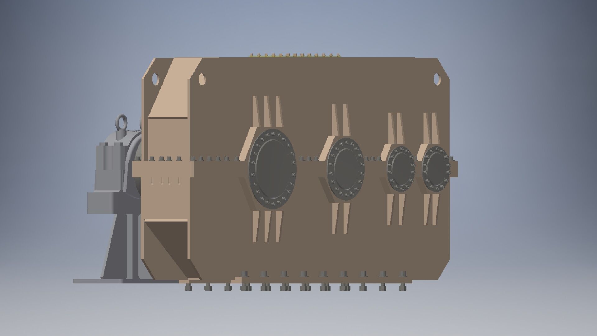 3 Speeds reducer gearbox 3D model_20