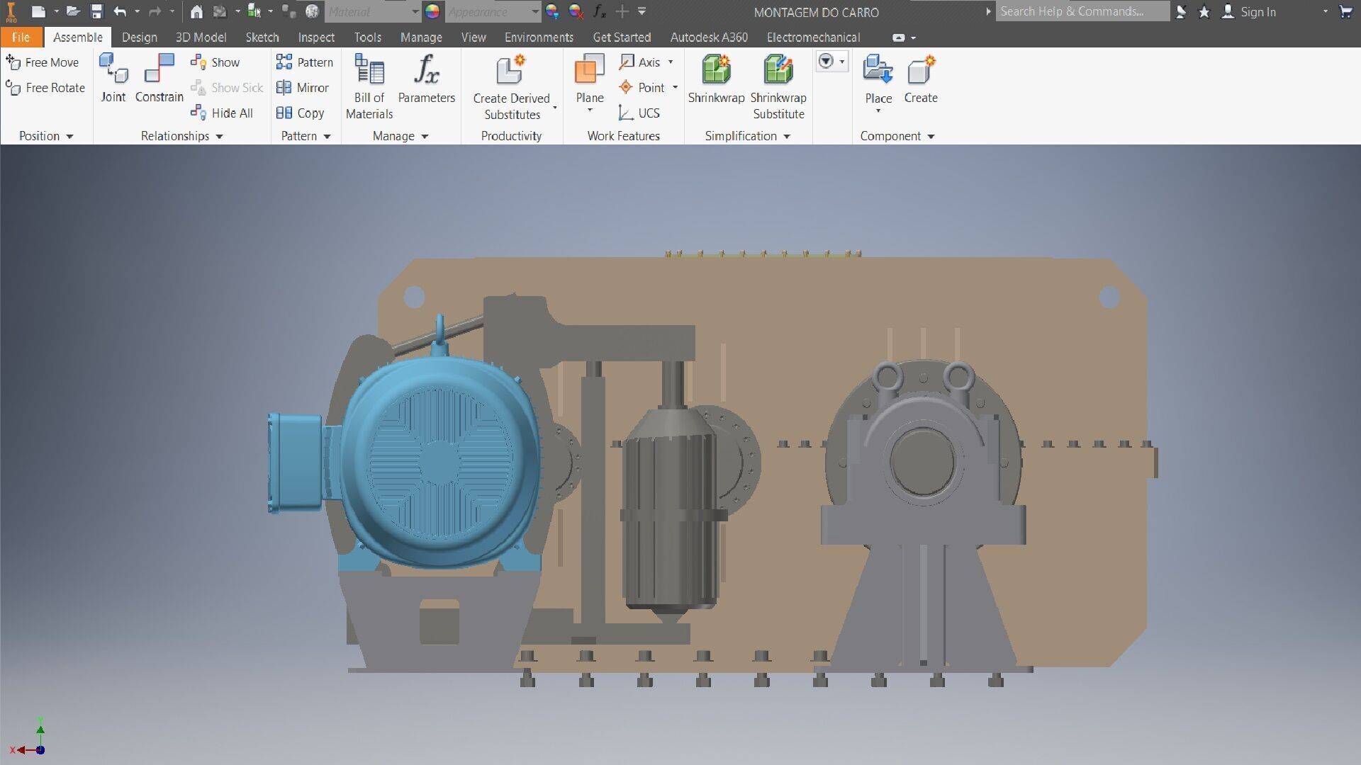 3 Speeds reducer gearbox 3D model_2