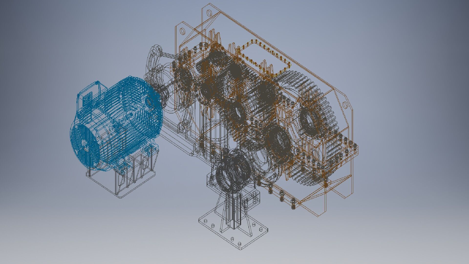 3 Speeds reducer gearbox 3D model_6