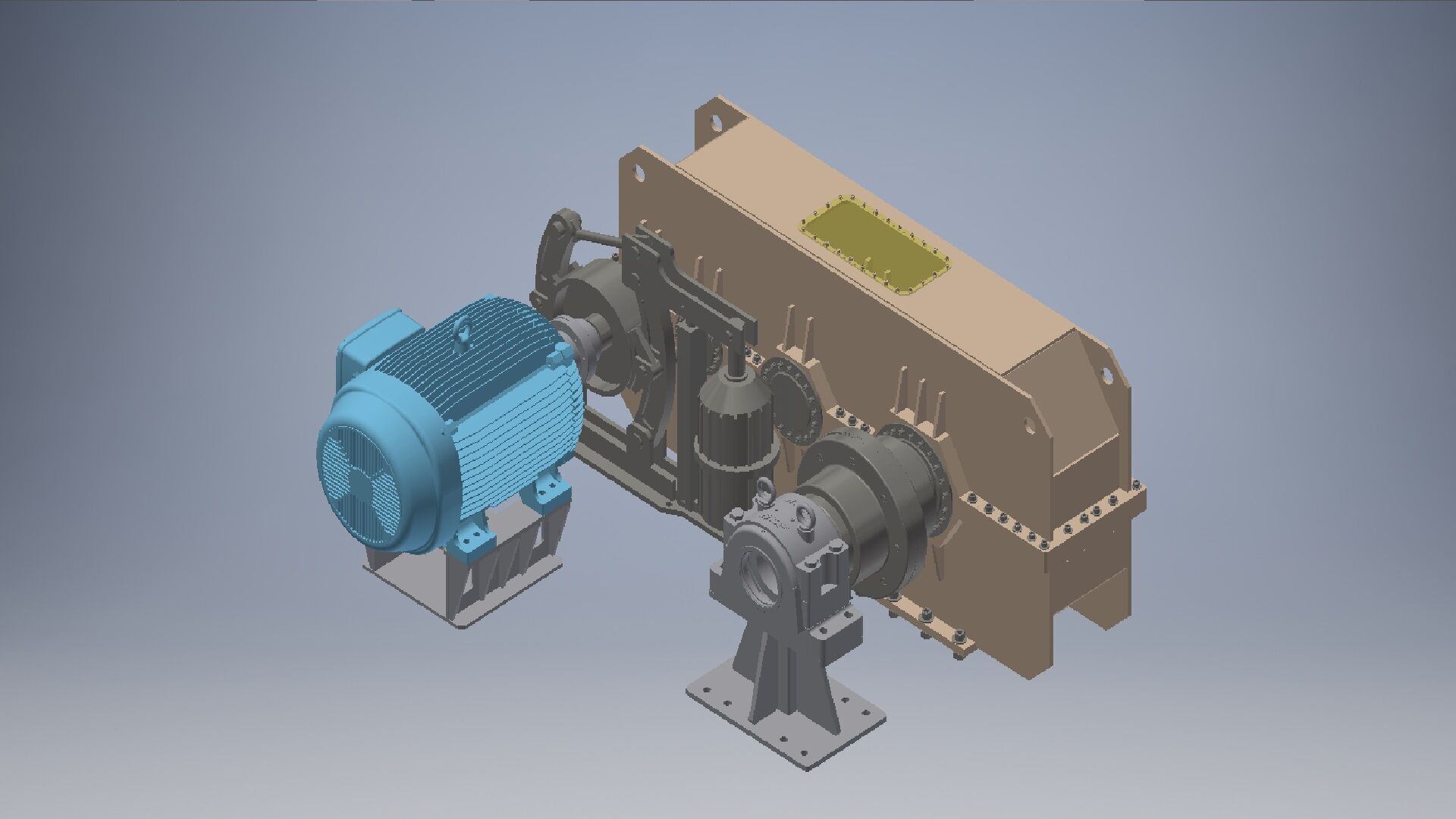 3 Speeds reducer gearbox 3D model_1