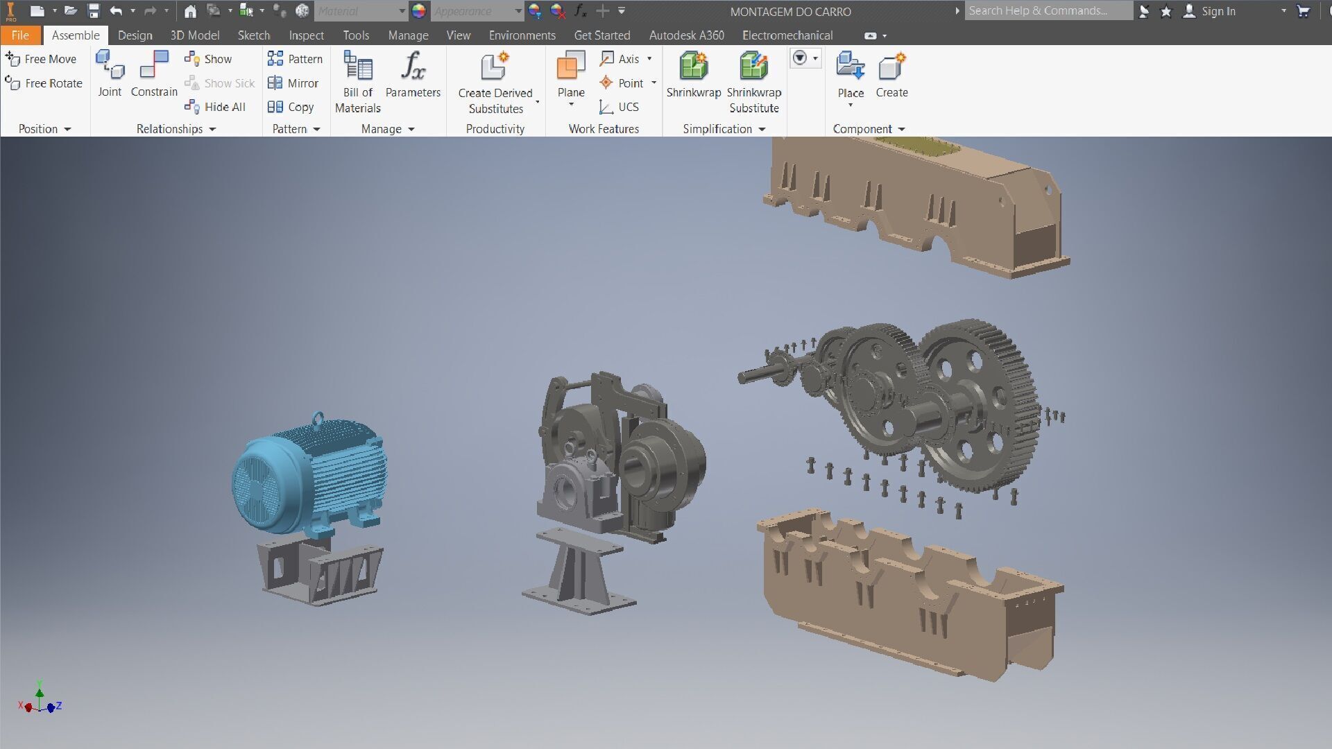3 Speeds reducer gearbox 3D model_13