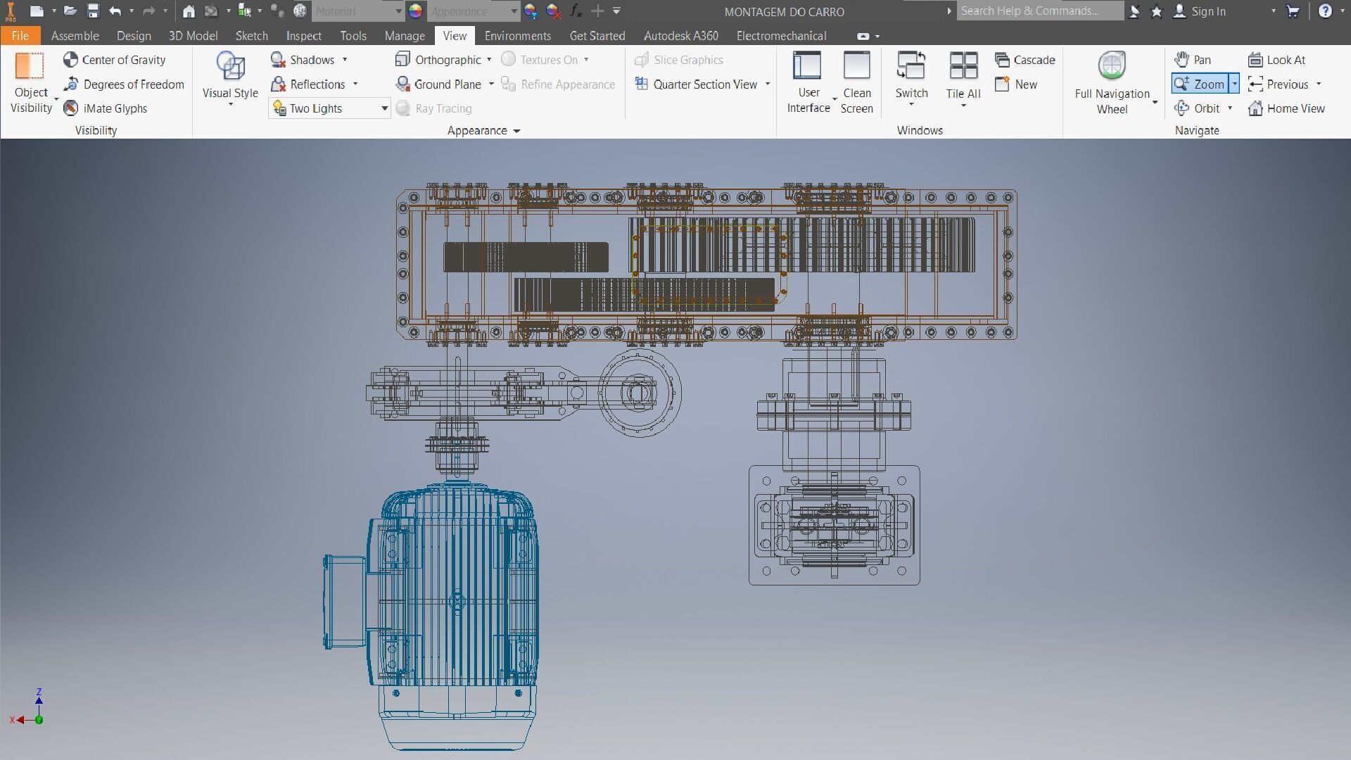 3 Speeds reducer gearbox 3D model_10