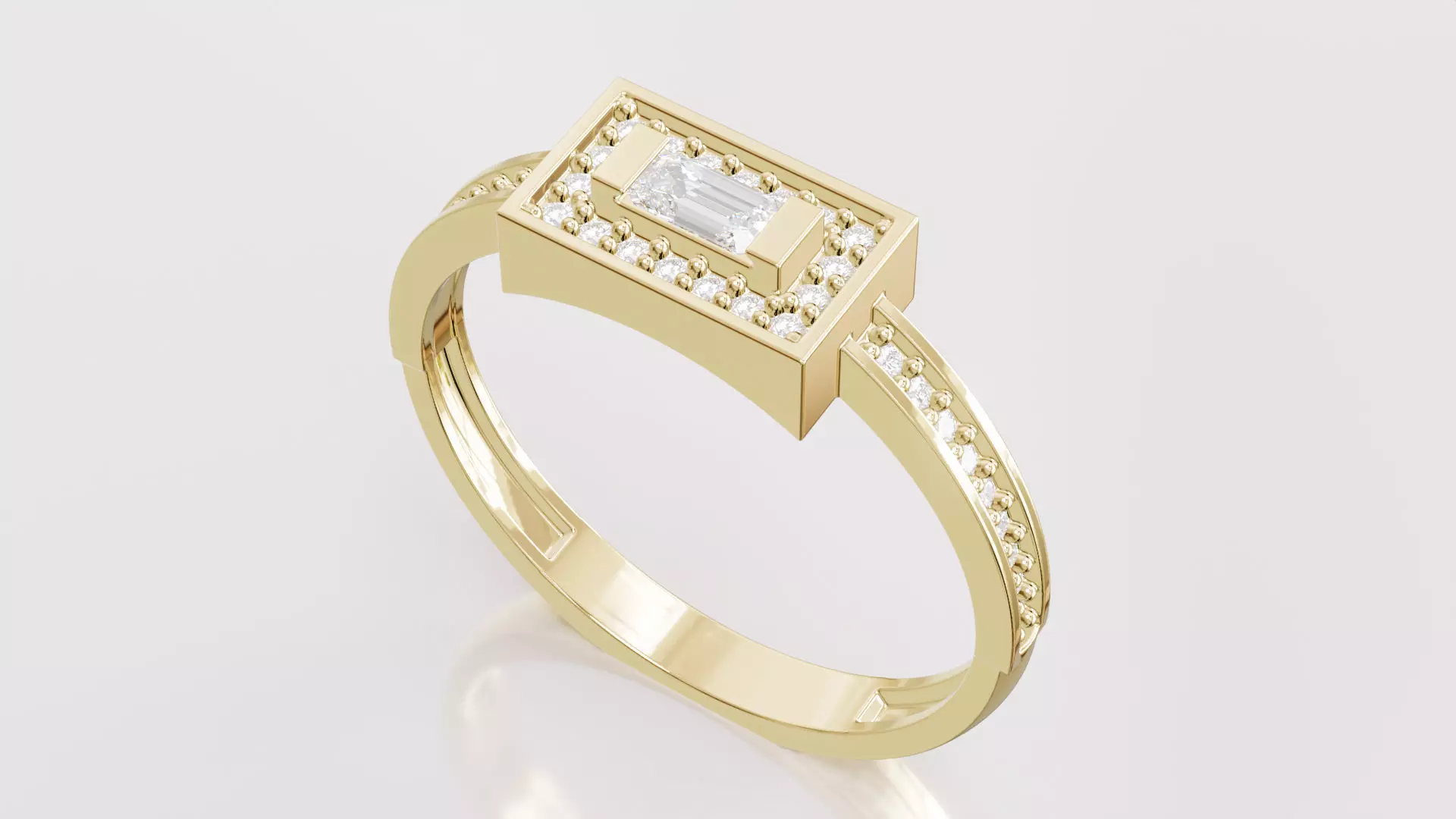Jewelry Diamond Ring Model RG62 Free 3D print model